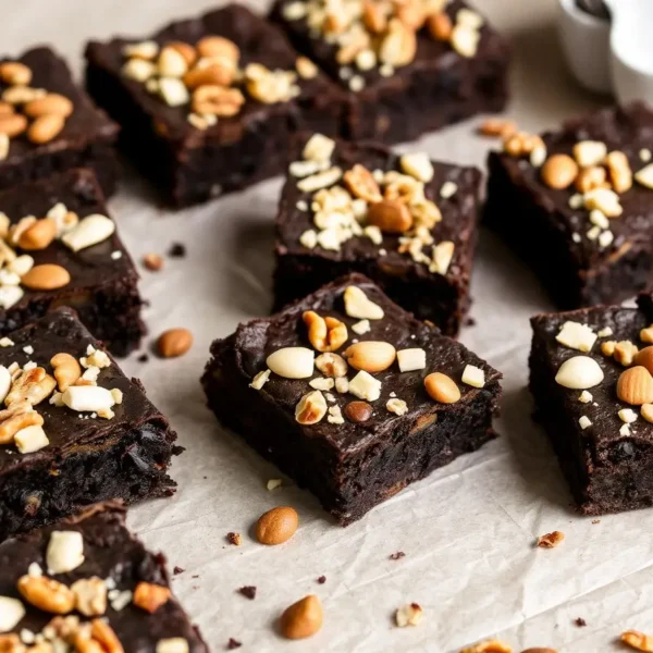 Black Rice Brownies | Gluten-Free | Egg-Based | With Nuts
